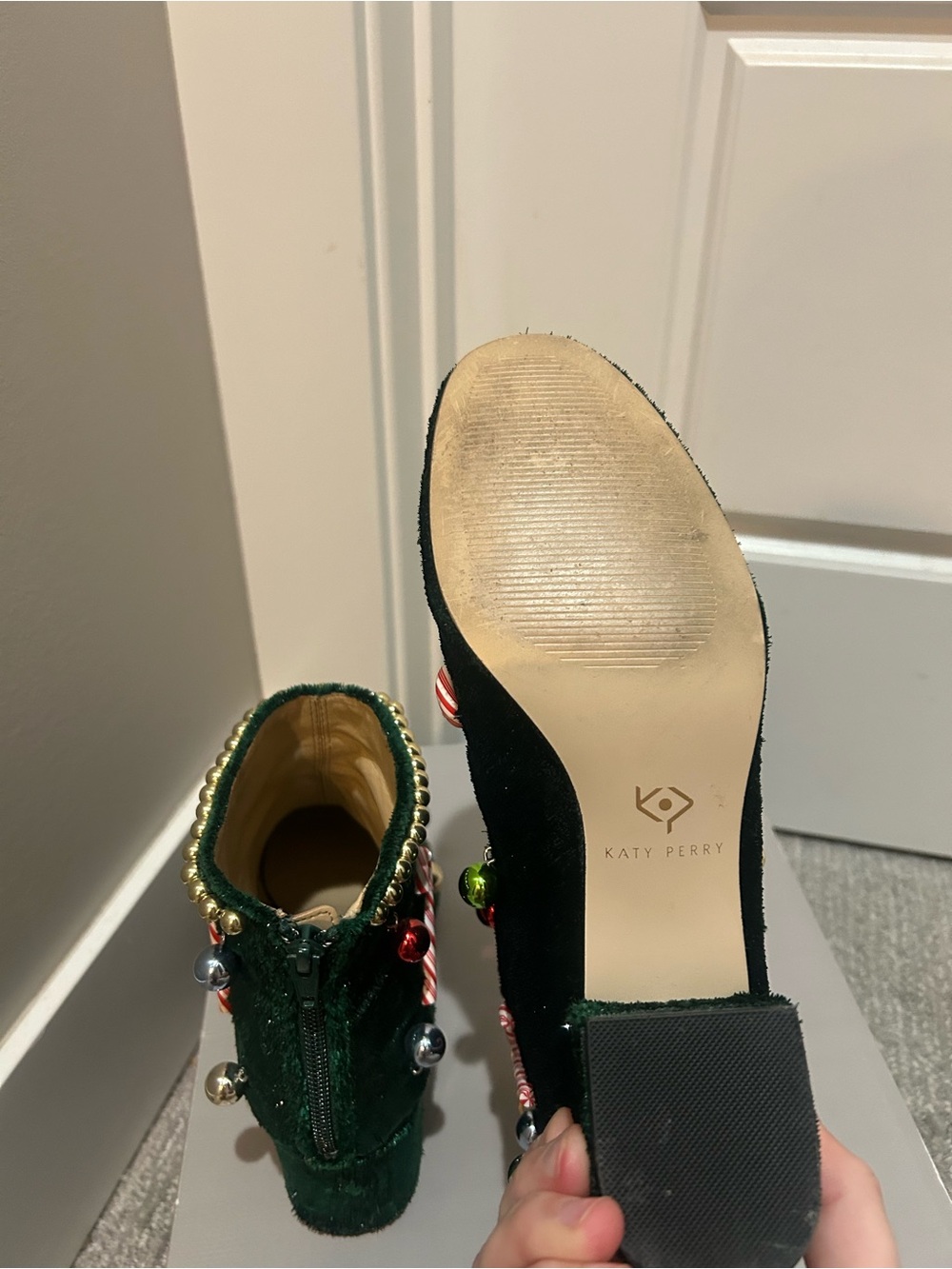 Lightly used Katy Perry Christmas Booties - Picture 6 of 8